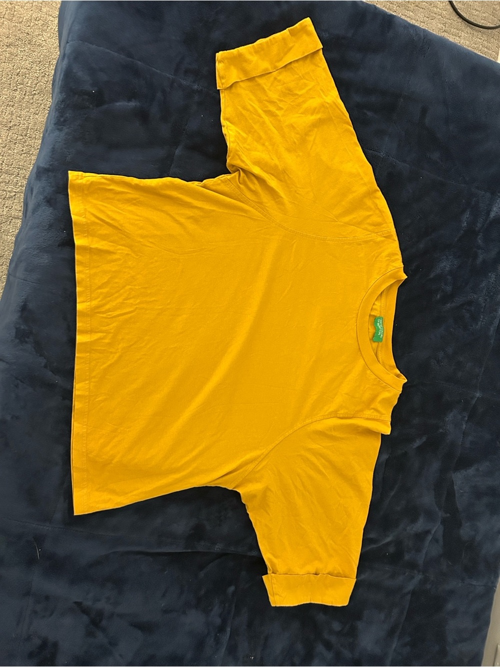United Colors Of Benetton Mustard Yellow Short Sleeve Tee